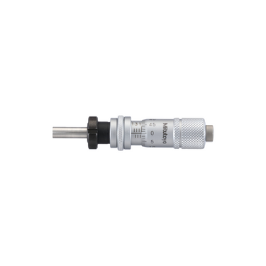 0-0.50″ Mechanical Micrometer Head Graduation 0.001″ 0.5" Flat with Clamp Nut Mechanical Micrometer Head (with Spindle Lock, Thimble Diameter: Dia. 13mm, Reverse Reading), SKU Mitutoyo-148-834, three quarter front view