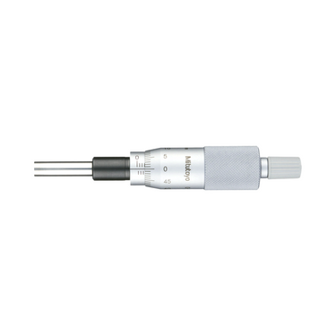 0-1″ Mechanical Micrometer Head Graduation 0.001″ 1" Flat Mechanical Micrometer Head (Thimble Diameter: Dia. 18mm), SKU Mitutoyo-150-208, three quarter front view