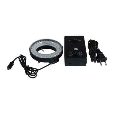 64 LED Microscope Ring Light Diameter 61mm 4W, Black, SKU ML23241222, three quarter front view