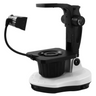 Jewelry Gem Microscope Stand, B&L Focus Rack, Top and Bottom Light, Fluorescent and Halogen, SKU JM02011116, three quarter front view