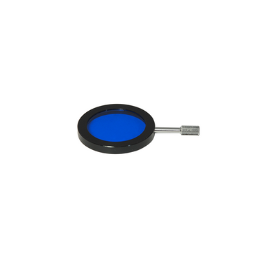 32mm Microscope Filter (Blue) in Mount, SKU MT14035521, three quarter front view