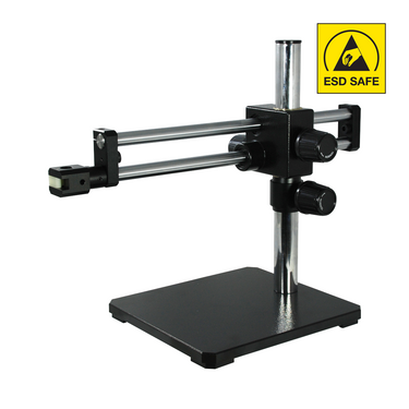 ESD Safe Horizontal Arm Length 544mm Vertical Post Height 380mm ESD Dual Arm Boom Stand, SKU ST19061231, three quarter front view