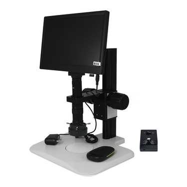 0.35-2.25X 2.0 Megapixels CMOS LED Light Track Stand Video Zoom Microscope, SKU MZ02010107, three quarter front view
