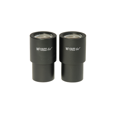 WF 10X Widefield Microscope Eyepieces, High Eyepoint 30mm (Pair), SKU BM14042211, three quarter front view