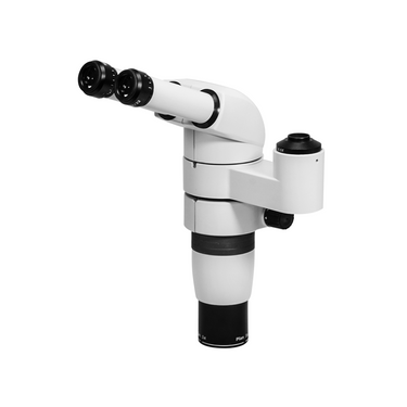8-50X 8-50X 20° True-Trinocular Parallel Zoom Microscope Body, SKU PZ17011131, three quarter front view