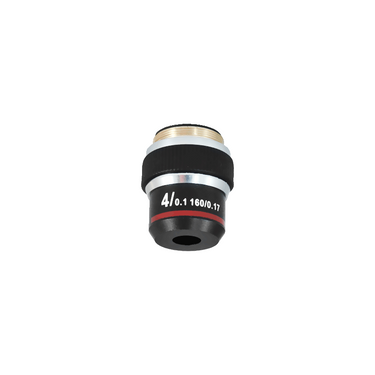 4X Achromatic Microscope Objective Lens, SKU BM13043211, three quarter front view