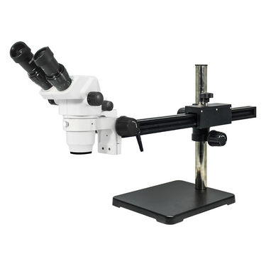 6.5X-45X Super Widefield Zoom Stereo Microscope, Binocular, Gliding Arm Boom Stand, SKU SZ02020466, three quarter front view