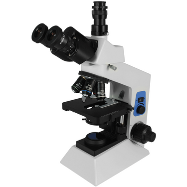 40X-1000X Biological Compound Laboratory Microscope, Trinocular, Halogen Light, Infinite, SKU BM05070303, three quarter front view