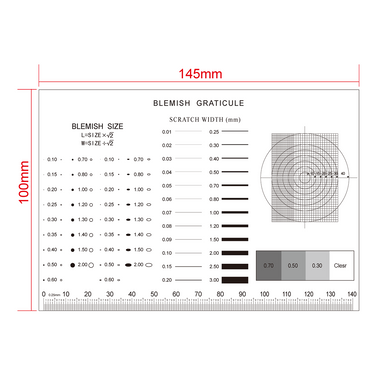 140mm/560 Div Multiple Scale Film Ruler, SKU RT02420613, three quarter front view