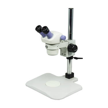 7-30X Post Stand Binocular Zoom Stereo Microscope, SKU SZ02080221, three quarter front view