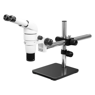 8-65X Boom Stand Binocular Parallel Zoom Stereo Microscope, SKU PZ02141121, three quarter front view