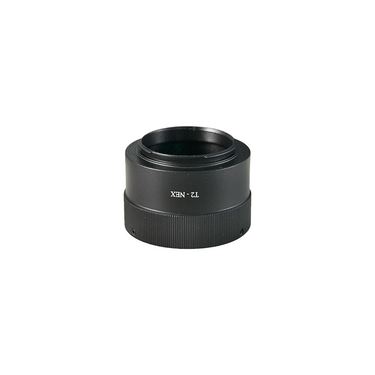 Microscope T-Mount Adapter, Compatible with Sony ILDC Camera, SKU CP02013302, three quarter front view