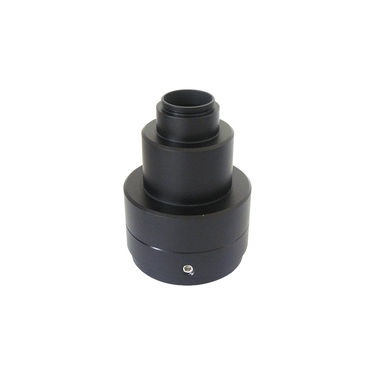 Olympus Compatible 1X Adjustable Microscope Camera Coupler C-Mount Adapter 42mm, SKU CP02511501, three quarter front view