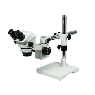 7-50X Boom Stand Binocular Zoom Stereo Microscope, SKU SZ19040125, three quarter front view