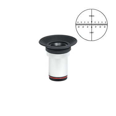10mm/500 Div Eyepiece Field of View Dia. 12mm 10X Reticle Eyepiece, SKU PM42012123, three quarter front view