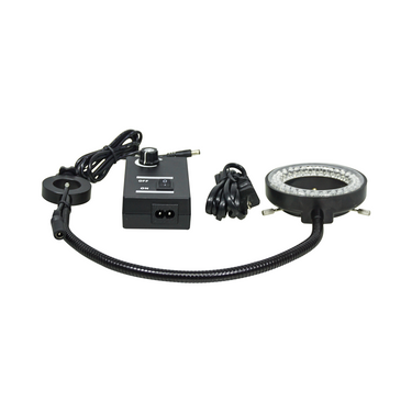 3W DC 12V LED Light LED Quantity 60 Post Hole Diameter of Focusing Rack Dia. 25mm LED Ring Light (3W ID60mm 60Bulbs), SKU ML46241811, three quarter front view