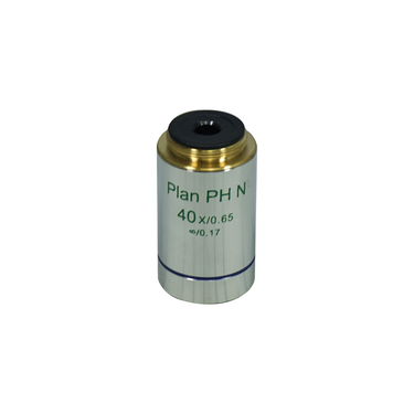 40X Infinity-Corrected (Plan PH N) Achromatic Negative Phase Contrast Microscope Objective Lens Working Distance 0.72mm, SKU PH03023532, three quarter front view