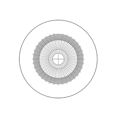 Net Grid Reticle ( Dia. 20mm), SKU RT20106121, three quarter front view