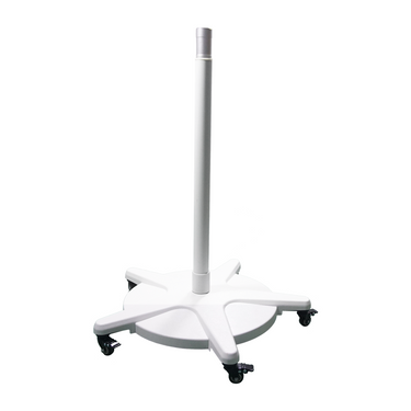 Vertical Post Height 810mm Rolling Floor Stand for Surgical Microscope (5 Spokes), SKU SM51019214, three quarter front view