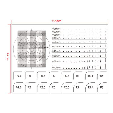 Multiple Scale Film Ruler, SKU RT02420615, three quarter front view