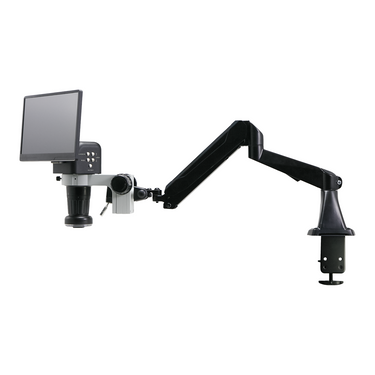 17.2-110.5X 8.3 Megapixels CMOS LED Reflection Light Pneumatic Arm Digital Microscope, SKU DM02080107, three quarter front view