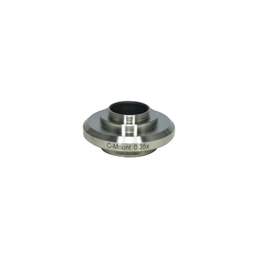 Leica Compatible 0.35X Microscope Camera Coupler C-Mount Adapter 34mm, SKU CP29521301, three quarter front view