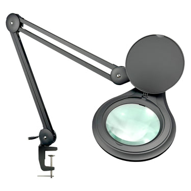 ESD 3 Diopter (1.75X) LED Magnifying Lamp with Clamp - 5-inch Glass Lens and Flip Cover