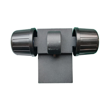 Focus Distance 50mm Black E-Arm Focus Rack without Scope Holder (Without Arbor), SKU SA02021101-0004, three quarter front view