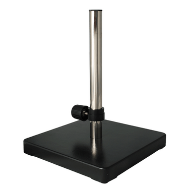 Vertical Post Height 384mm 37.2mm Post Stand with Center Hole Heavy Base, SKU ST02011304, three quarter front view
