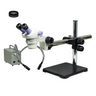 3.5-30X LED Light Boom Stand Binocular Zoom Stereo Microscope, SKU SZ02080425, three quarter front view