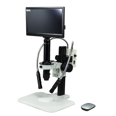 0.7-4.5X 2.0 Megapixels CMOS LED Light Track Stand Video Zoom Microscope, SKU MZ02120205, three quarter front view