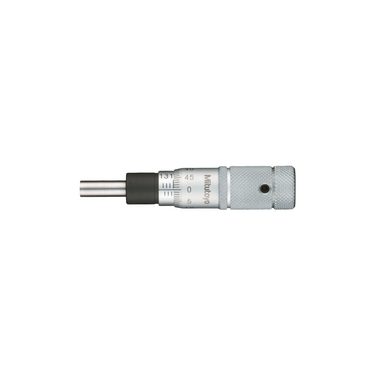 0-0.50″ Mechanical Micrometer Head Graduation 0.001″ 0.5" Flat Zero-Adjustable Mechanical Micrometer Head (Thimble Diameter: Dia. 13mm, Reverse Reading), SKU Mitutoyo-148-861, three quarter front view