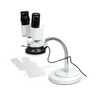 8X LED Light Gooseneck Stand 8X Binocular Fixed Power Stereo Microscope, SKU FS02050125, three quarter front view