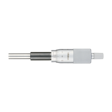 0-1″ Mechanical Micrometer Head Graduation 0.001″ 1" Flat Mechanical Micrometer Head (Thimble Diameter: Dia. 21mm, Spindle Diameter: Dia. 8mm), SKU Mitutoyo-151-240, three quarter front view