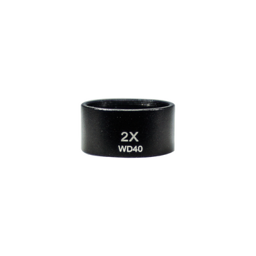 Objective Working Distance 40mm 2X Objective, SKU MZ19034611, three quarter front view