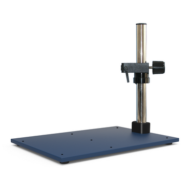 Microscope Post Stand with 3 Hole Pin Mount Adapter, Extra Heavy Duty Base (Large), SKU ST02051401, three quarter front view