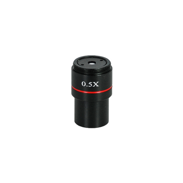 0.5X Microscope Camera Coupler for C-Mount to 23.2mm Eyetube, SKU CP02061301, three quarter front view
