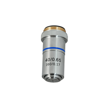 40X Achromatic Microscope Objective Lens (Spring) Working Distance 0.85mm, SKU BM05033511, three quarter front view