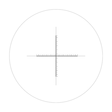 10mm/200 Div Crosshair Scale Reticle ( Dia. 24mm), SKU RT20104167, three quarter front view