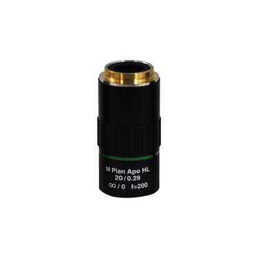 20X Infinity-Corrected Super-Long Working Distance (M Plan Apo HL) Apochromatic Metallurgical Microscope Objective Lens Working Distance 31mm, SKU MT06033441, three quarter front view