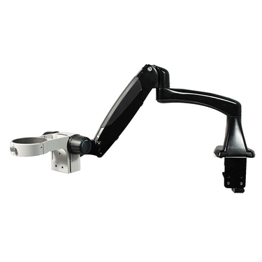 Microscope Pneumatic Arm, Clamp Stand, 76mm Focus Rack, SKU ST02071502, three quarter front view