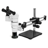 8-80X LED Light Dual Arm Stand Trinocular Parallel Zoom Stereo Microscope, SKU PZ02050132, three quarter front view