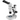 8X-80X Widefield Parallel Zoom Stereo Microscope, Binocular, Track Stand, LED Top and Bottom Light, Compensating 20° Viewing Angle, SKU PZ04010321, three quarter front view