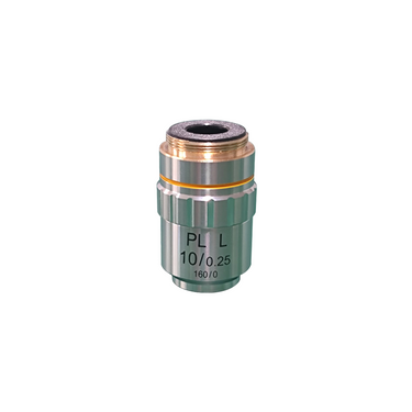 10X Long Working Distance Plan Achromatic Metallurgical Microscope Objective Lens Working Distance 8.9mm, SKU MT14023331, three quarter front view