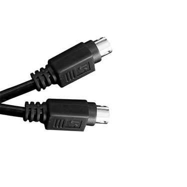 S-Video Cable, S-Video to S-Video, Male to Male Cable (1.5 meter, 5 feet), SKU EC02595901, three quarter front view