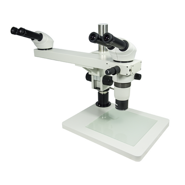 8-50X Post Stand Number of Microscope Head Dual Heads 8-50X Post Stand Dual Head Teaching Binocular Stereo Microscope, SKU PZ13010171, three quarter front view