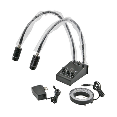 3Wx2 DC 5V UV LED Light LED Quantity 64 Length 1.8m UV LED Dual Gooseneck Light, SKU ML02221422, three quarter front view