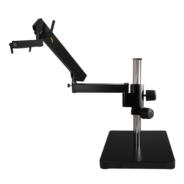 Microscope Flexible Articulating Arm, Heavy Duty Post Stand, SKU ST02071202, three quarter front view