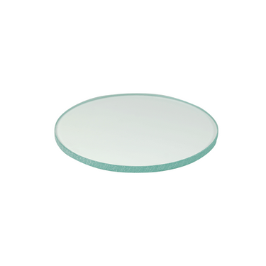 100mm Clear Glass Microscope Stage Plate (4 inch Diameter) 6mm Thick, SKU SA05141202, three quarter front view