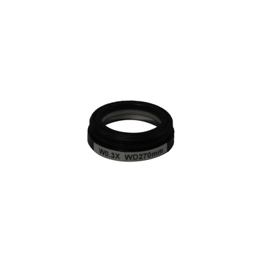 Objective Working Distance 270mm 0.3X Objective, SKU MZ37014111, three quarter front view